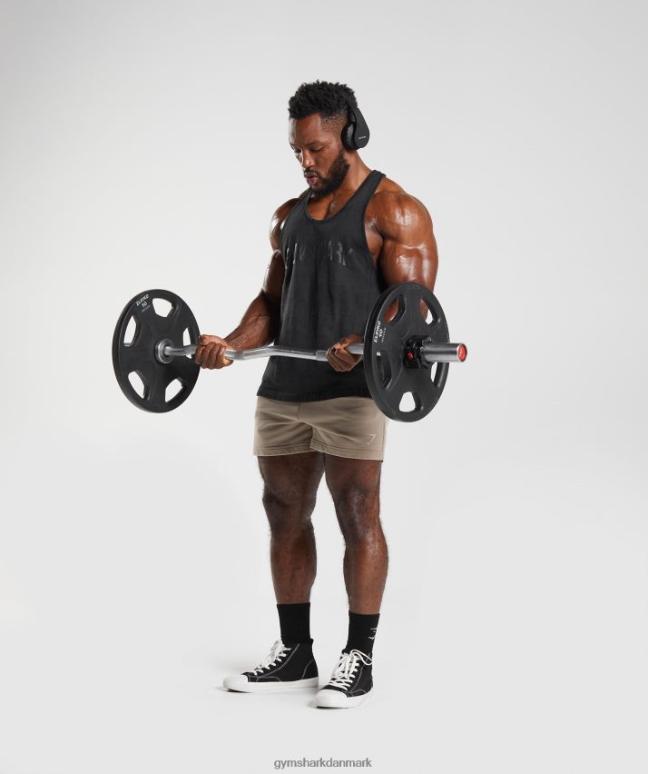 Mænd Gymshark kraftvasket stringer N4ZDDN977 sort