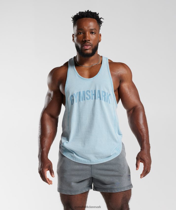 Mænd Gymshark kraftvasket stringer N4ZDDN982 ozon blå