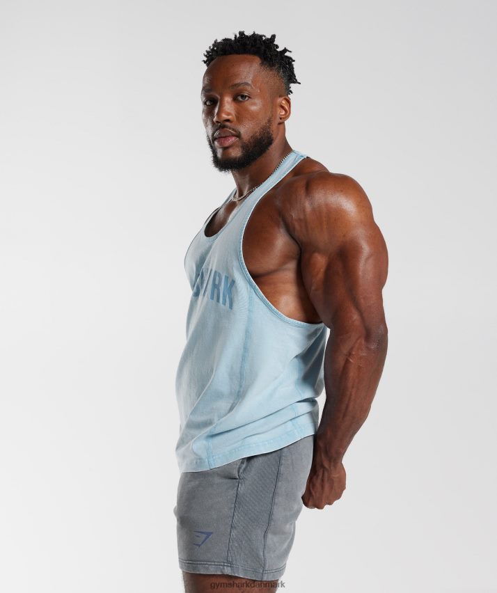 Mænd Gymshark kraftvasket stringer N4ZDDN982 ozon blå