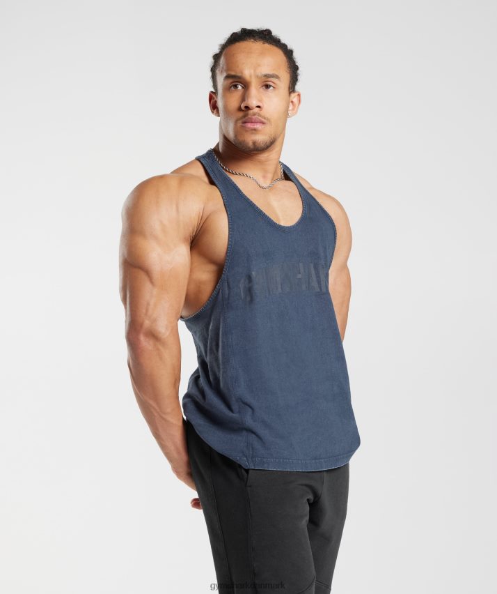 Mænd Gymshark kraftvasket stringer N4ZDDN983 aften blå