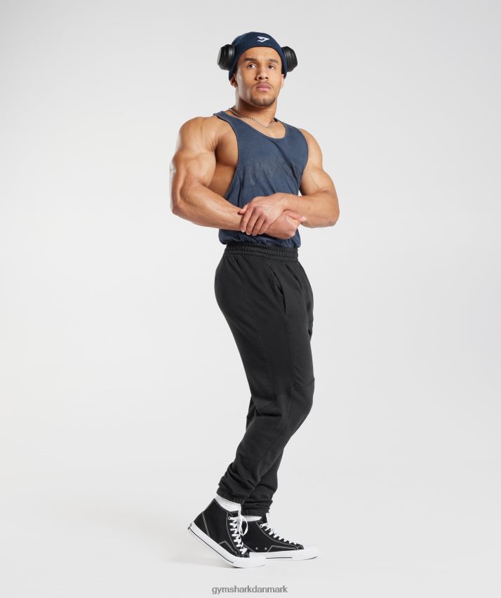 Mænd Gymshark kraftvasket stringer N4ZDDN983 aften blå