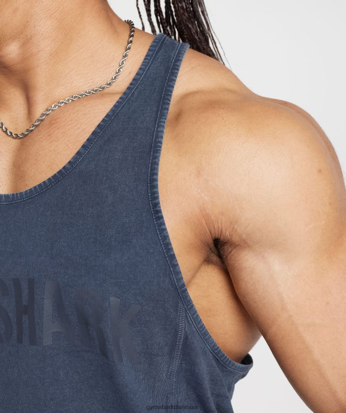 Mænd Gymshark kraftvasket stringer N4ZDDN983 aften blå