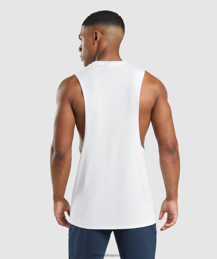 Mænd Gymshark kritisk 2.0 drop arm tank N4ZDDN901 hvid