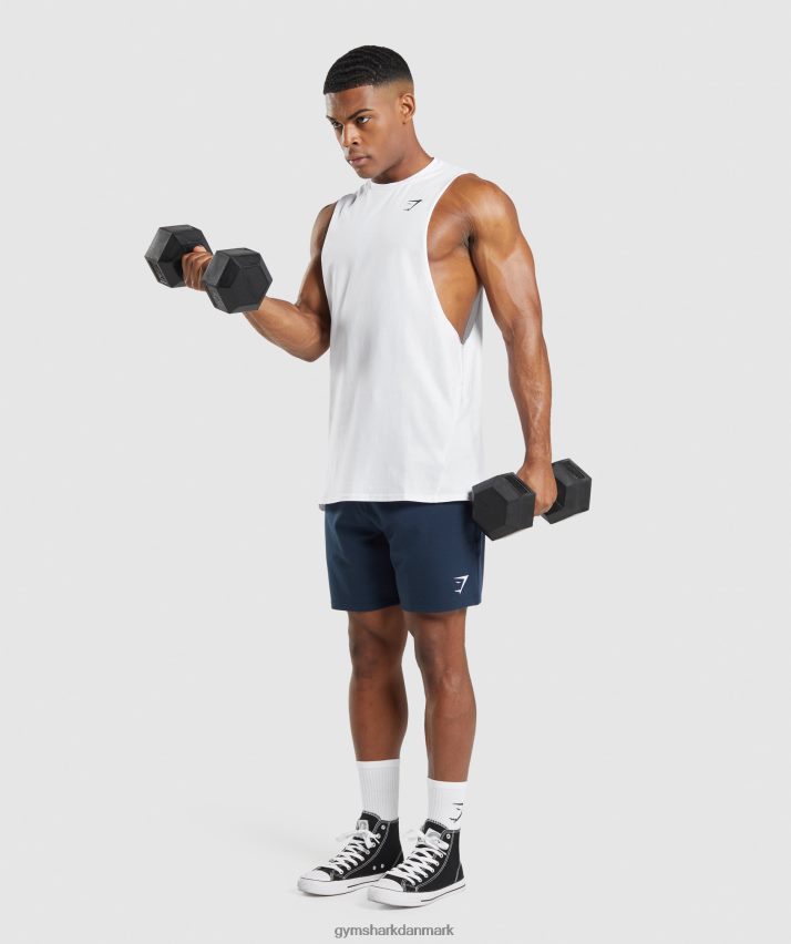 Mænd Gymshark kritisk 2.0 drop arm tank N4ZDDN901 hvid