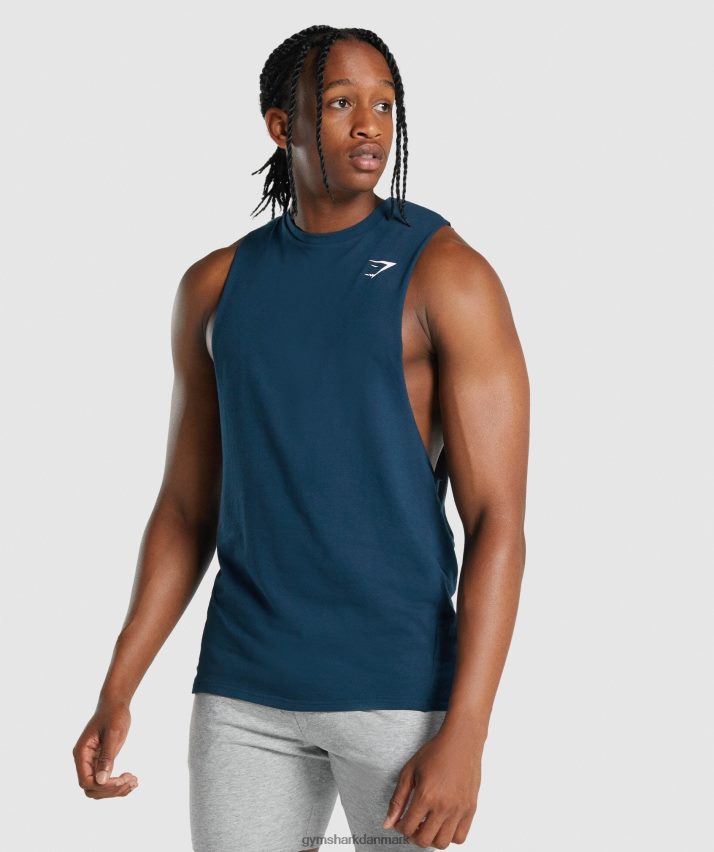 Mænd Gymshark kritisk 2.0 drop arm tank N4ZDDN922 flåde
