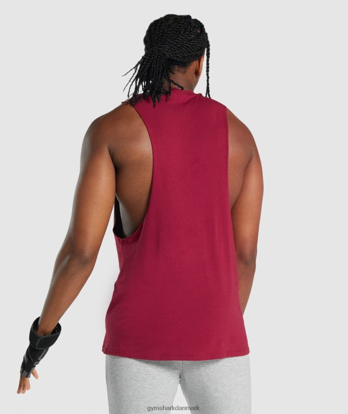 Mænd Gymshark kritisk 2.0 drop arm tank N4ZDDN961 bordeaux