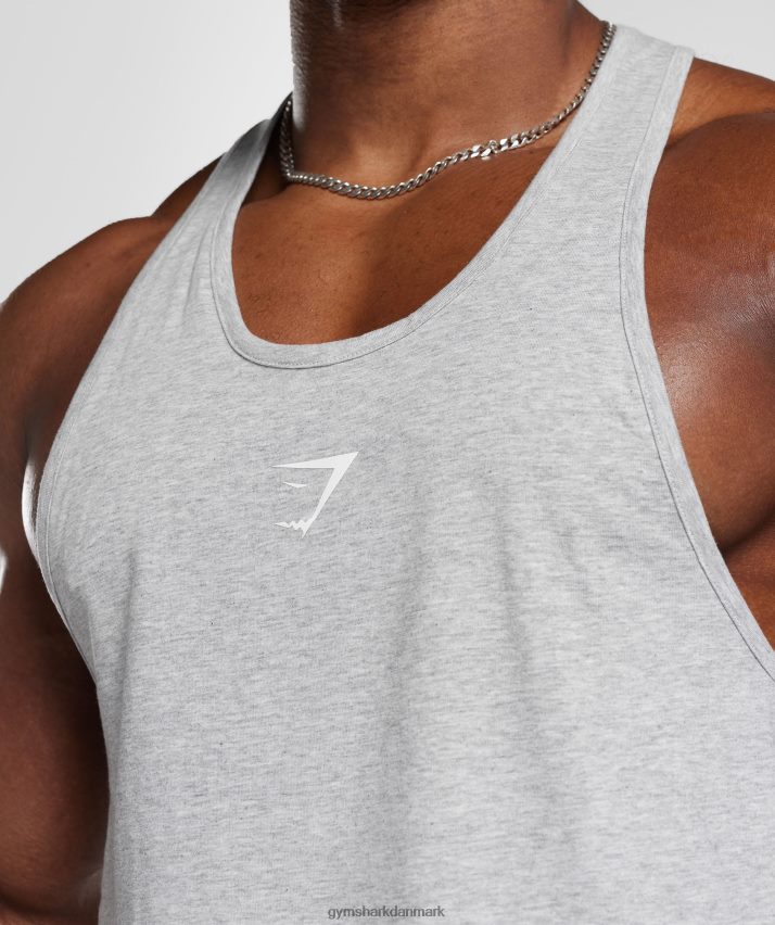 Mænd Gymshark kritisk 2.0 stringer N4ZDDN1002 lysegrå mergel