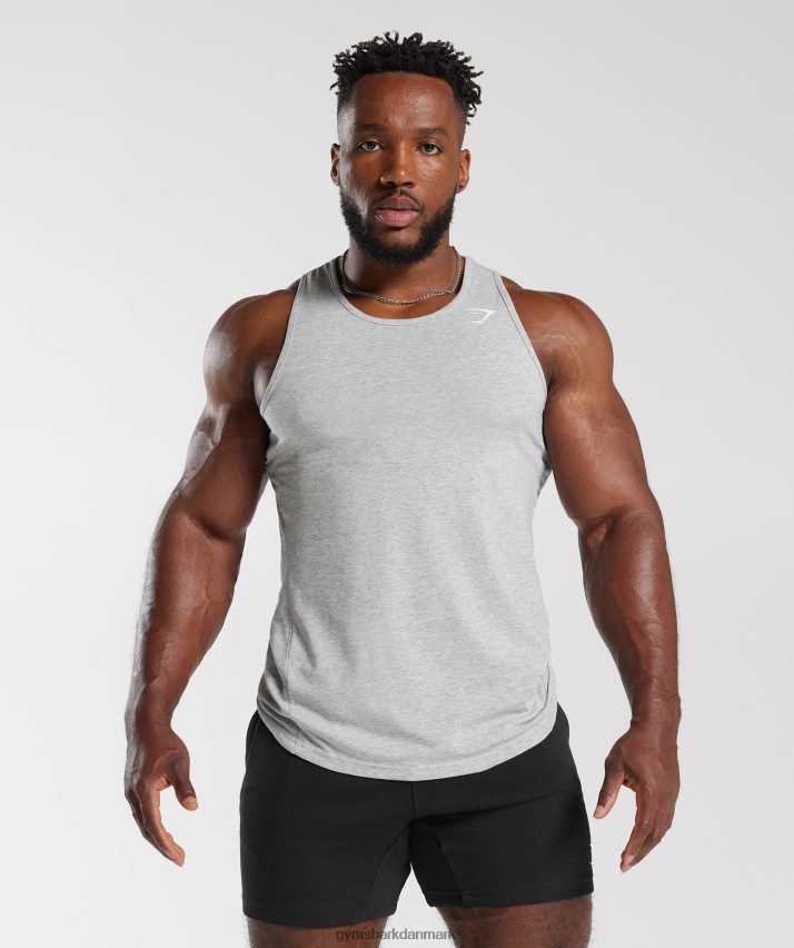 Mænd Gymshark kritisk 2.0 tank N4ZDDN919 lysegrå mergel