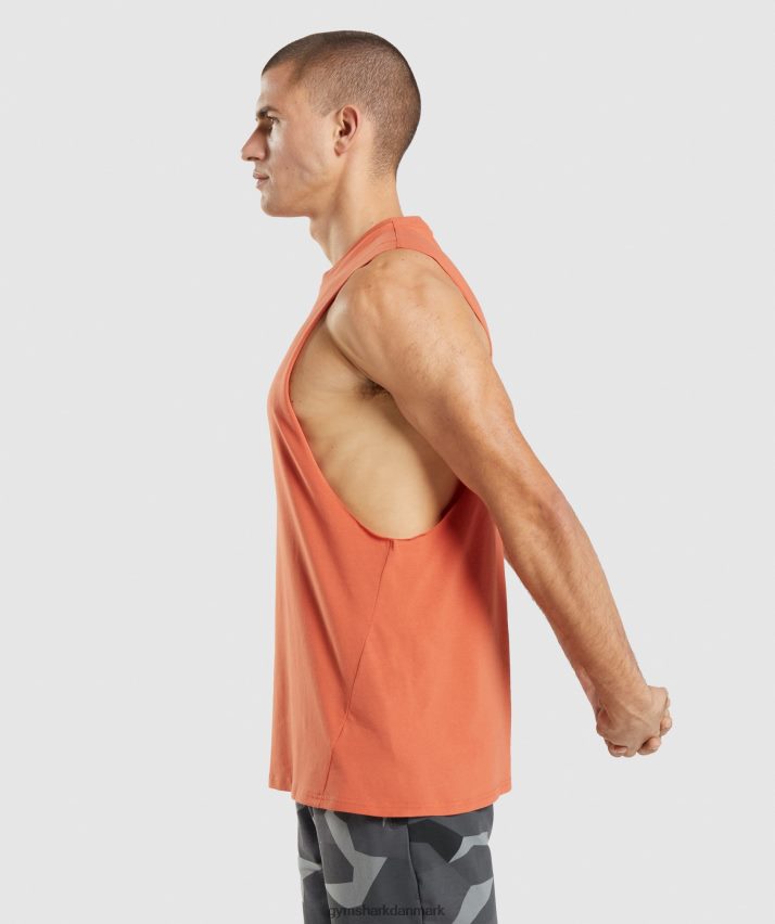 Mænd Gymshark kritisk faldarmstank N4ZDDN929 ler orange