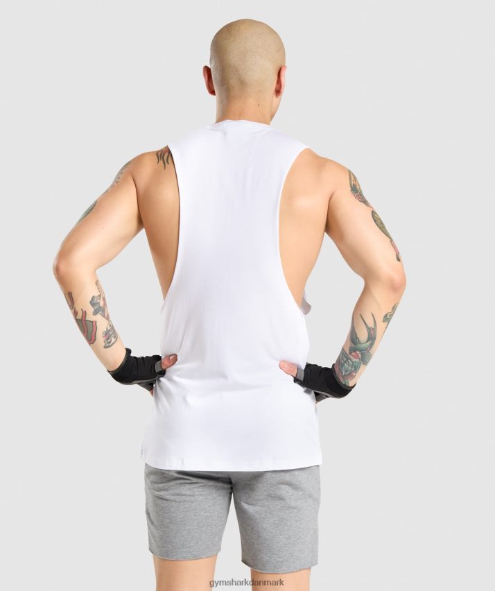 Mænd Gymshark kritisk faldarmstank N4ZDDN936 hvid