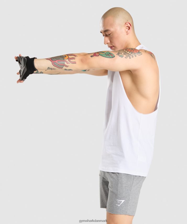 Mænd Gymshark kritisk faldarmstank N4ZDDN936 hvid