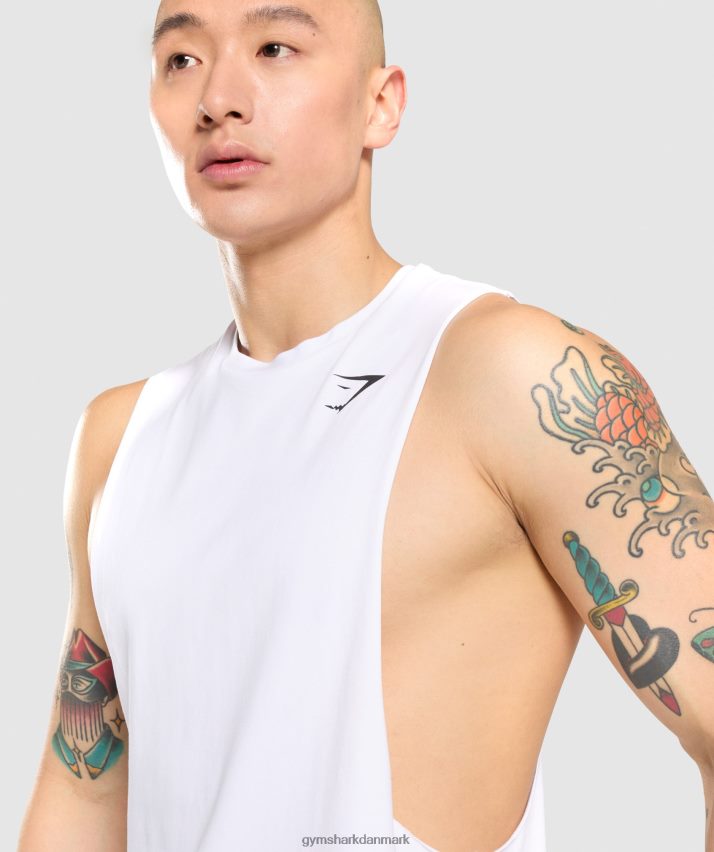 Mænd Gymshark kritisk faldarmstank N4ZDDN936 hvid