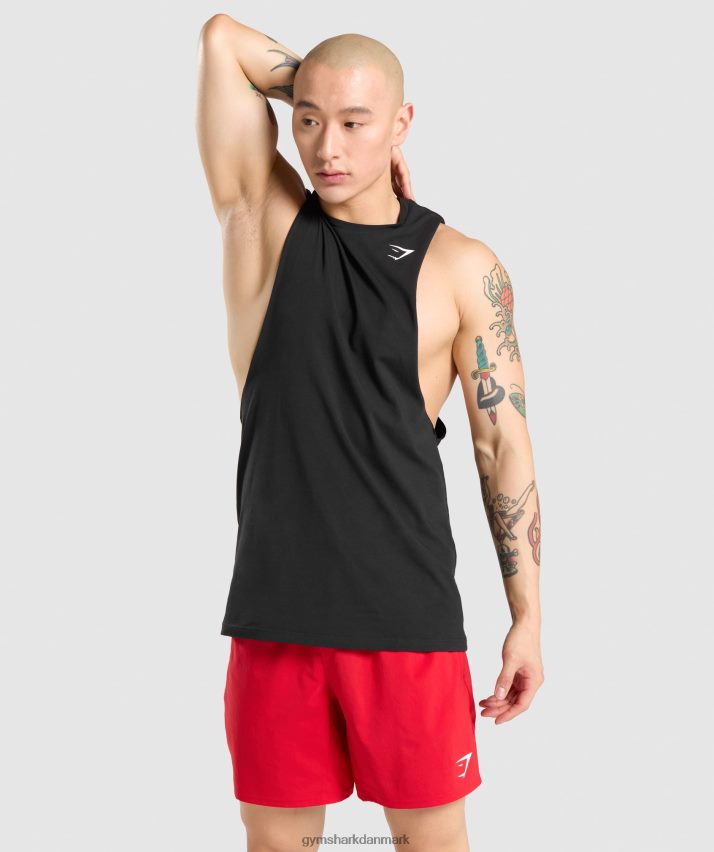 Mænd Gymshark kritisk faldarmstank N4ZDDN946 sort
