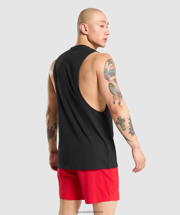 Mænd Gymshark kritisk faldarmstank N4ZDDN946 sort