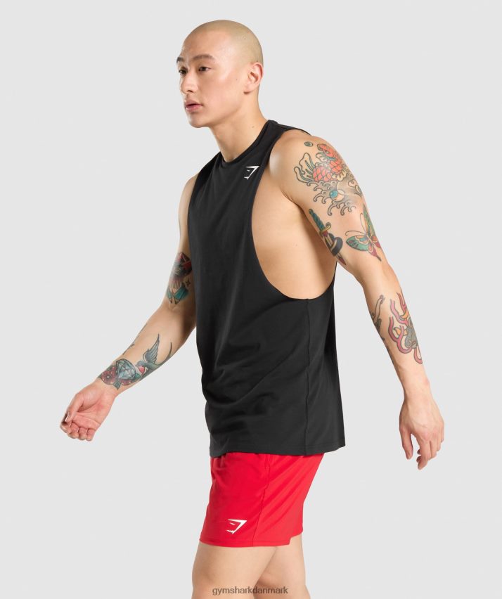 Mænd Gymshark kritisk faldarmstank N4ZDDN946 sort