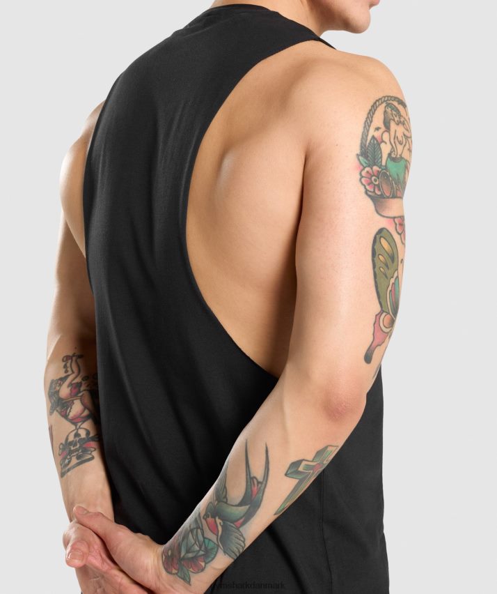Mænd Gymshark kritisk faldarmstank N4ZDDN946 sort
