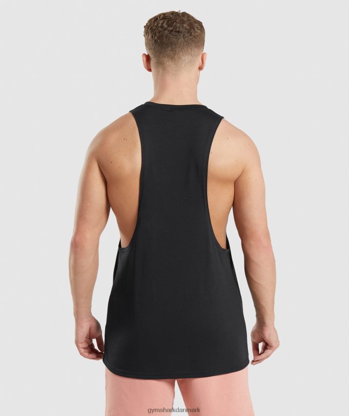 Mænd Gymshark legacy drop arm tank N4ZDDN923 sort