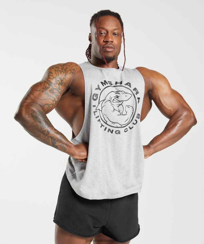Mænd Gymshark legacy drop arm tank N4ZDDN932 lysegrå mergel