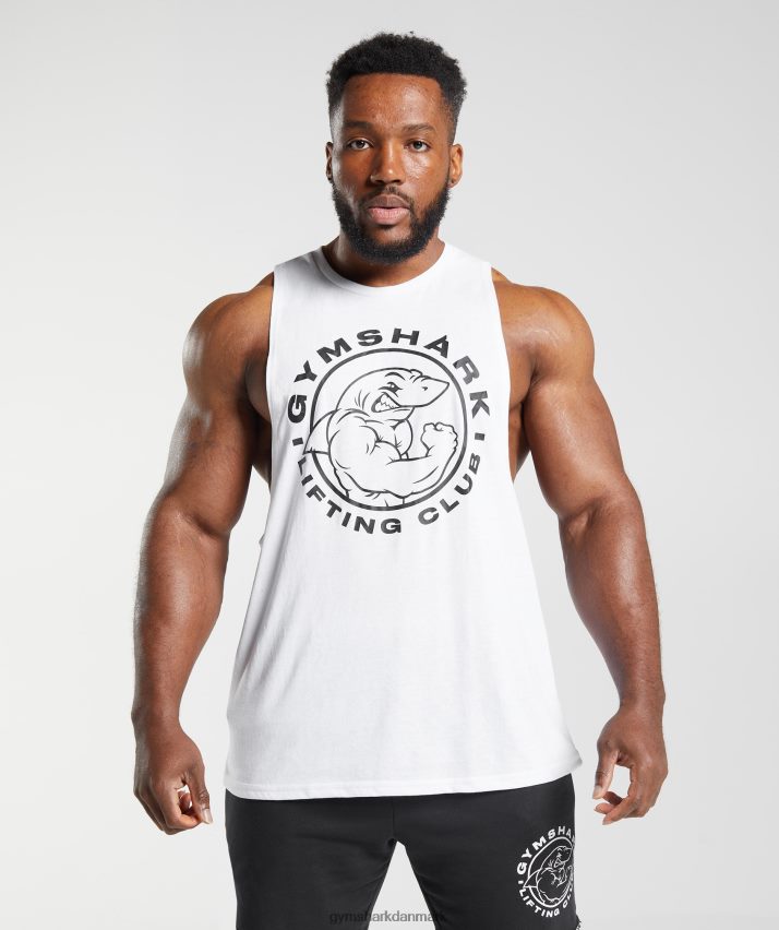 Mænd Gymshark legacy drop arm tank N4ZDDN935 hvid