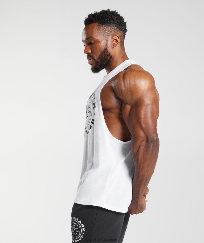 Mænd Gymshark legacy drop arm tank N4ZDDN935 hvid