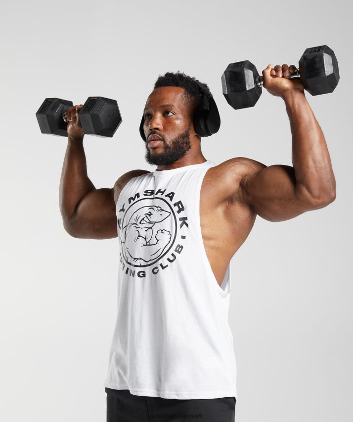 Mænd Gymshark legacy drop arm tank N4ZDDN935 hvid