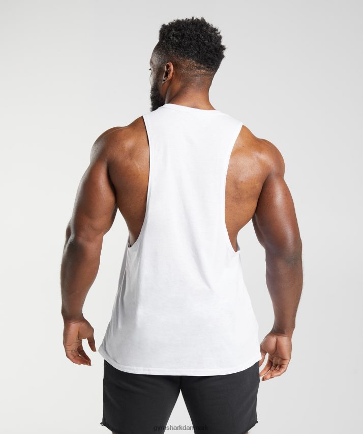 Mænd Gymshark legacy drop arm tank N4ZDDN935 hvid