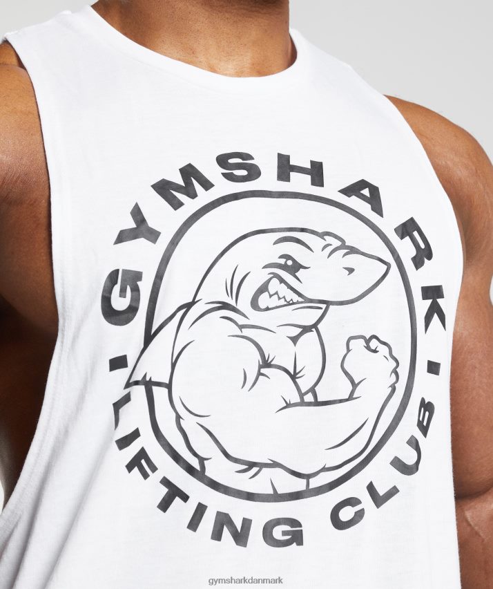 Mænd Gymshark legacy drop arm tank N4ZDDN935 hvid