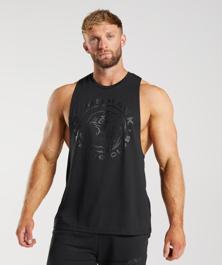 Mænd Gymshark legacy drop arm tank N4ZDDN944 sort