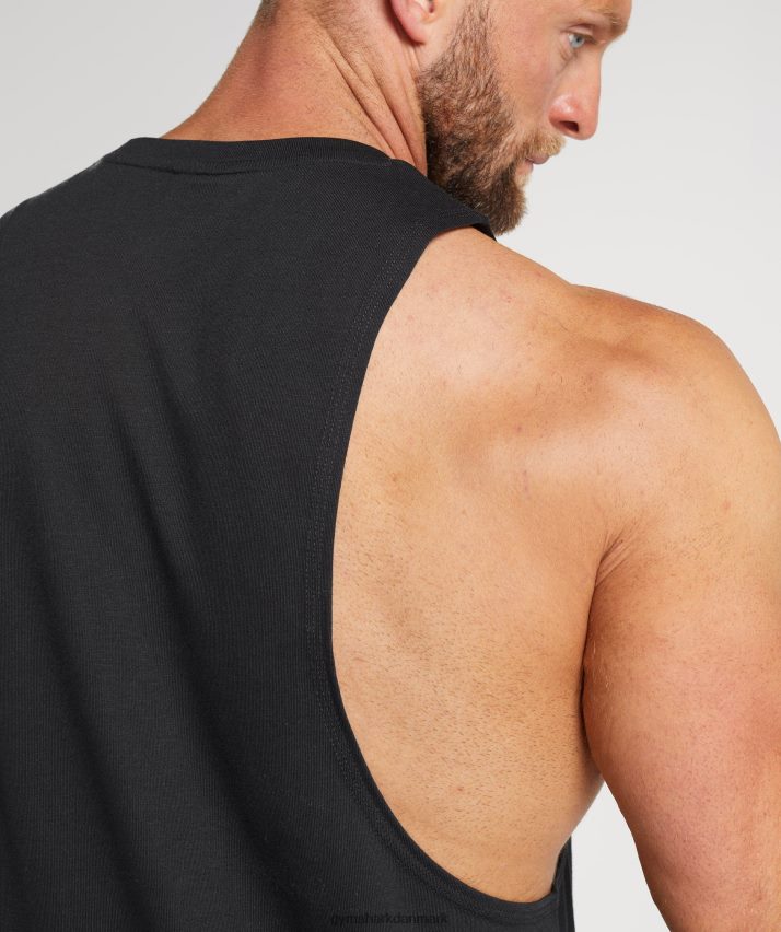 Mænd Gymshark legacy drop arm tank N4ZDDN944 sort