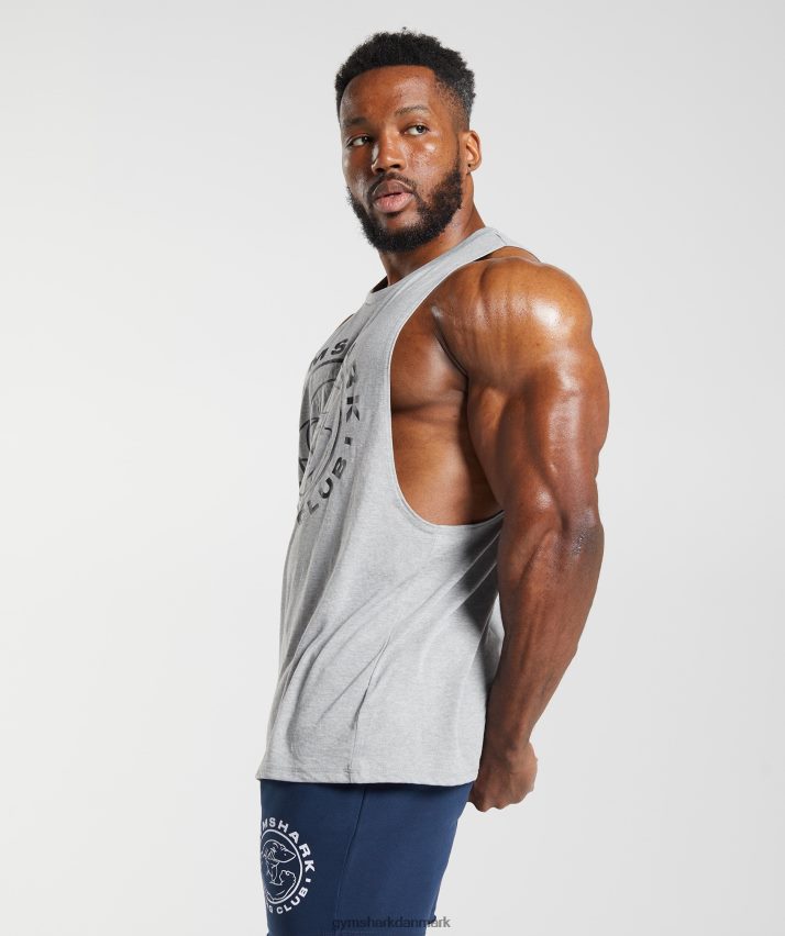 Mænd Gymshark legacy drop arm tank N4ZDDN952 lysegrå kernemergel