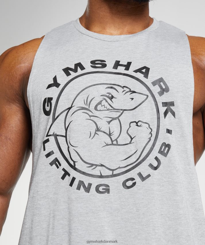 Mænd Gymshark legacy drop arm tank N4ZDDN952 lysegrå kernemergel