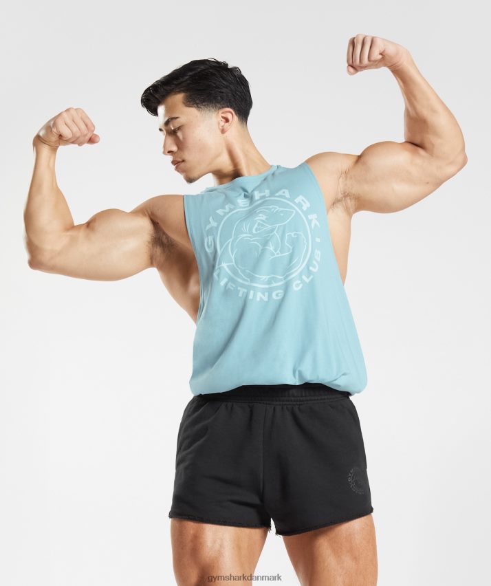 Mænd Gymshark legacy drop arm tank N4ZDDN956 isbjerg blå