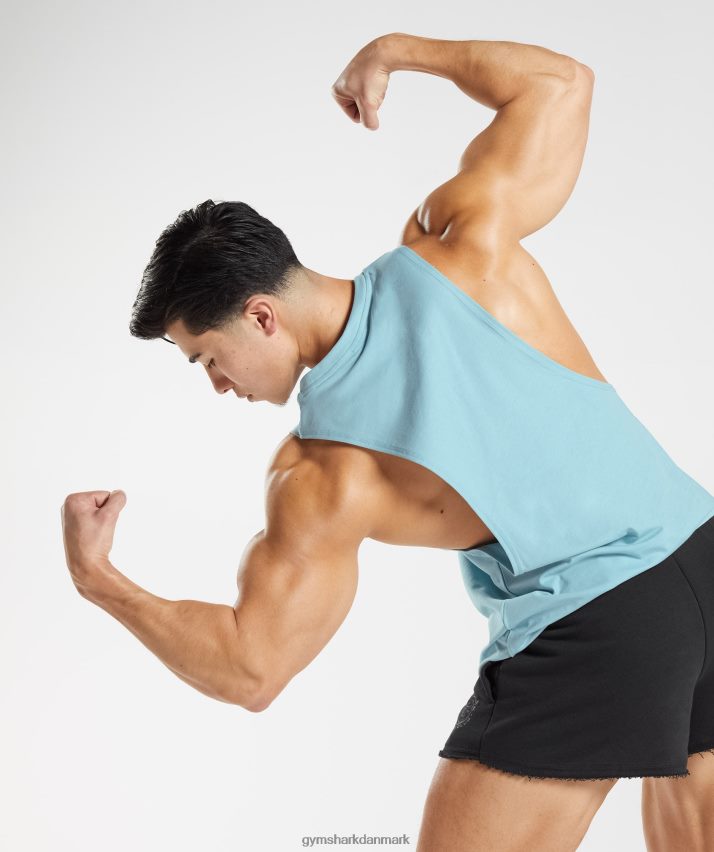 Mænd Gymshark legacy drop arm tank N4ZDDN956 isbjerg blå