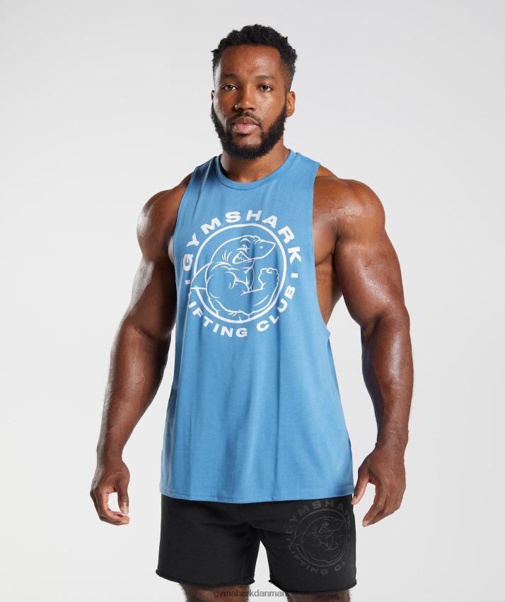 Mænd Gymshark legacy drop arm tank N4ZDDN958 kystblå