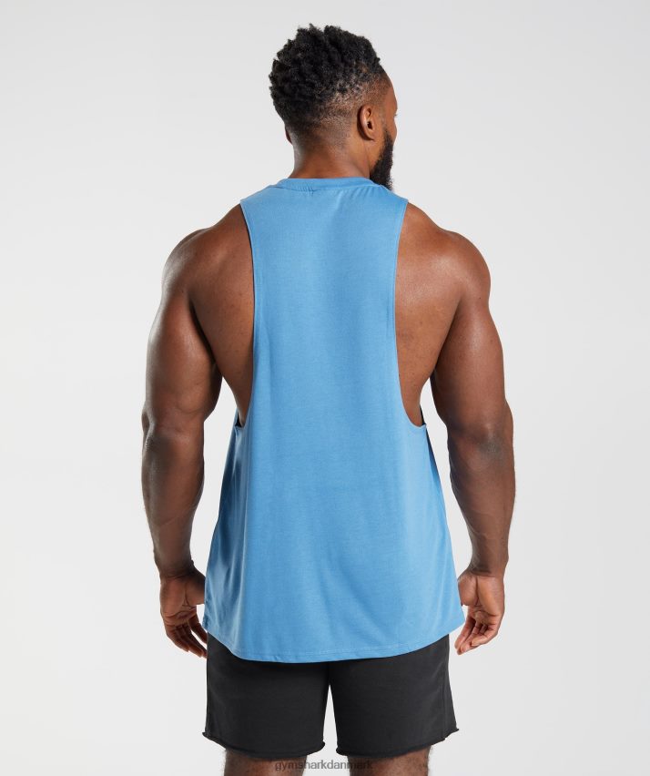 Mænd Gymshark legacy drop arm tank N4ZDDN958 kystblå