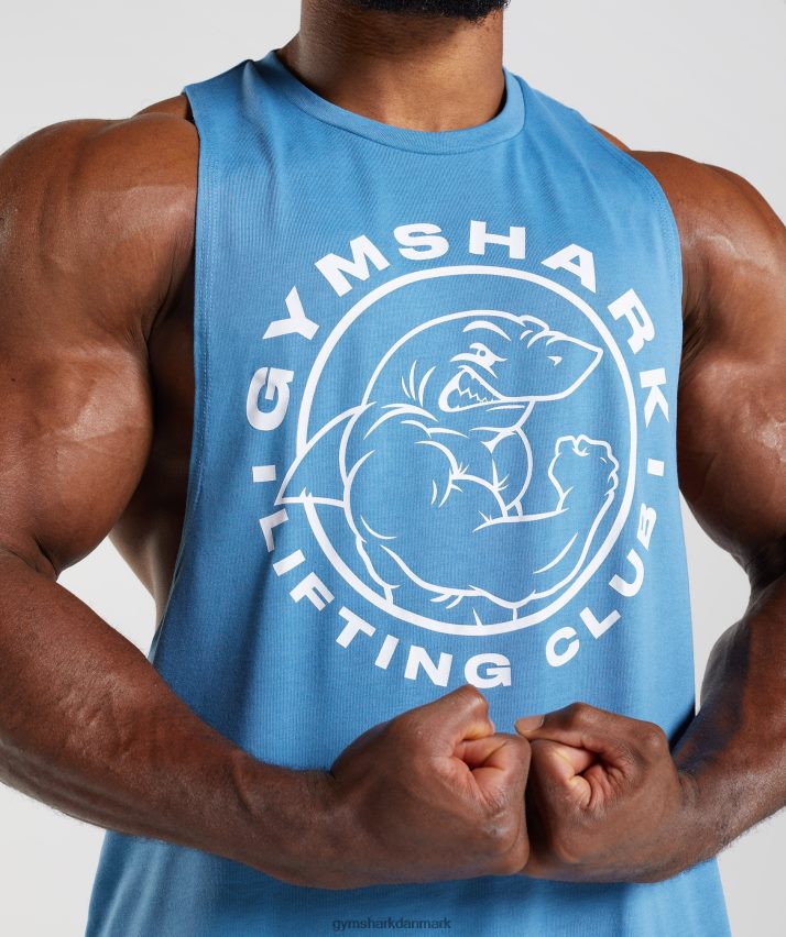 Mænd Gymshark legacy drop arm tank N4ZDDN958 kystblå