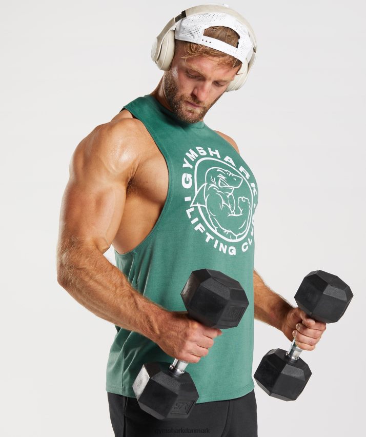 Mænd Gymshark legacy drop arm tank N4ZDDN960 hoya grøn