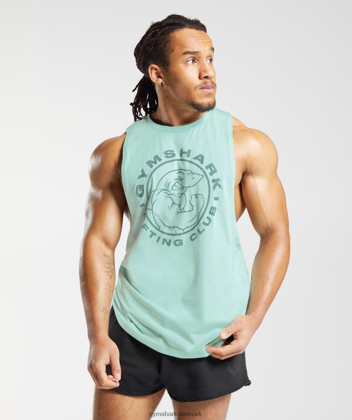 Mænd Gymshark legacy drop arm tank N4ZDDN964 aqua grøn
