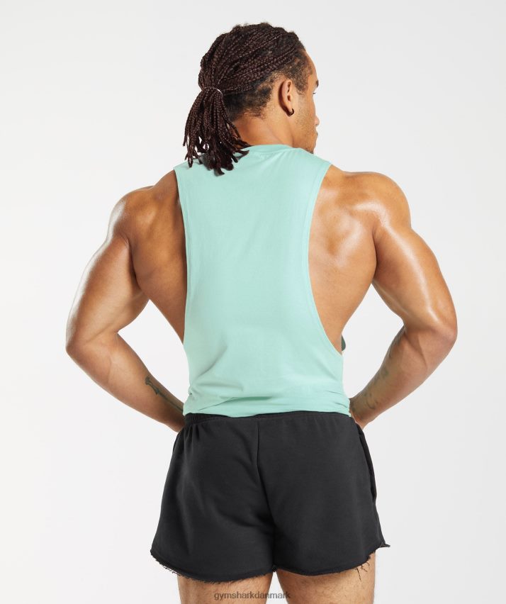 Mænd Gymshark legacy drop arm tank N4ZDDN964 aqua grøn