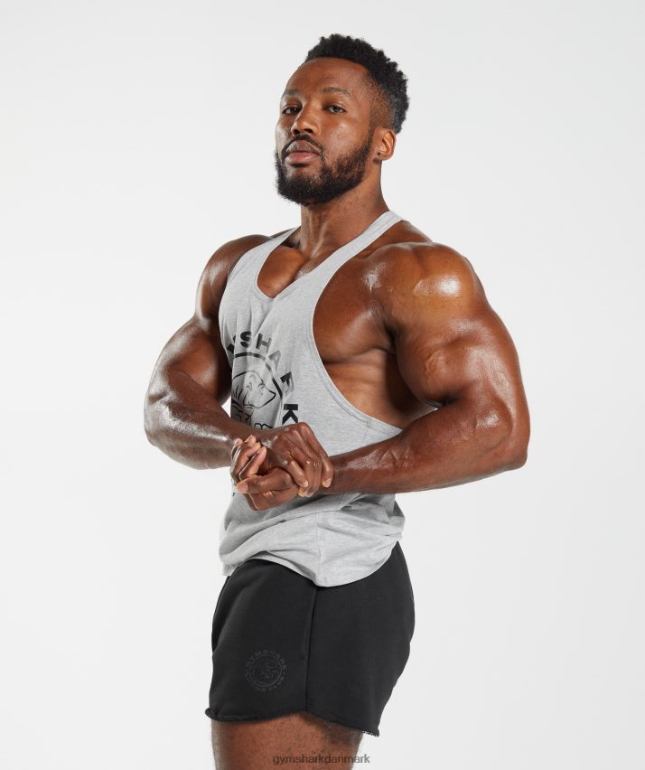 Mænd Gymshark legacy stringer N4ZDDN1020 lysegrå mergel