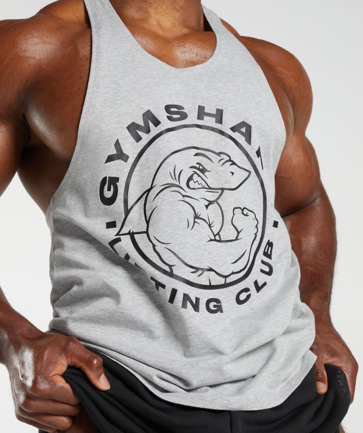 Mænd Gymshark legacy stringer N4ZDDN1020 lysegrå mergel