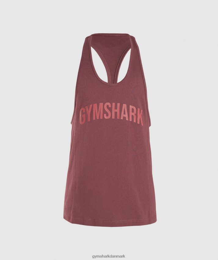 Mænd Gymshark power stringer N4ZDDN1003 kirsebær brun