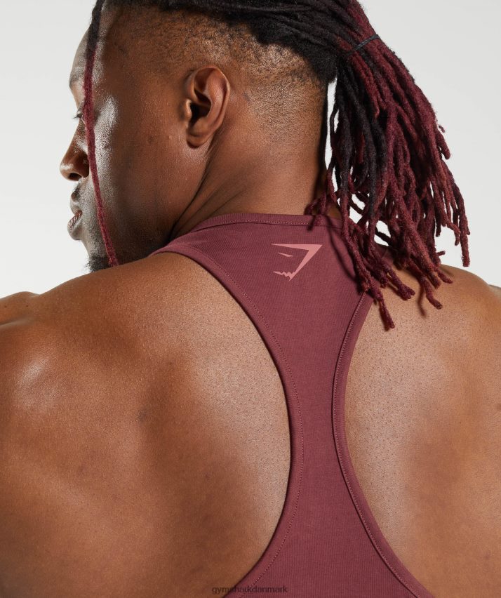 Mænd Gymshark power stringer N4ZDDN1003 kirsebær brun