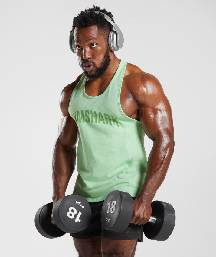 Mænd Gymshark power stringer N4ZDDN1004 aloe grøn