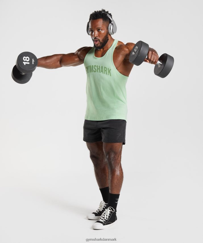 Mænd Gymshark power stringer N4ZDDN1004 aloe grøn