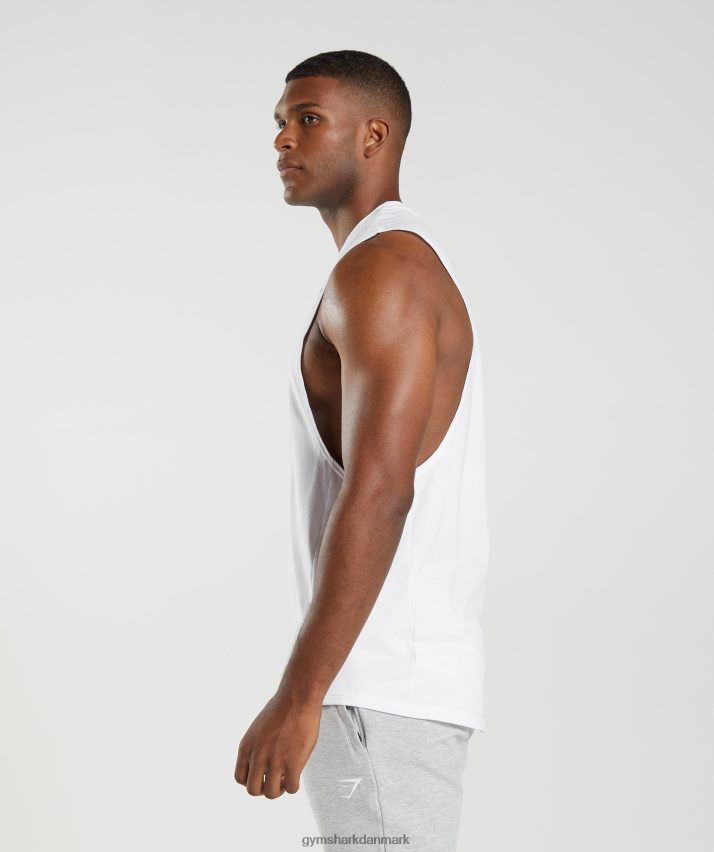 Mænd Gymshark reagere drop arm tank N4ZDDN883 hvid