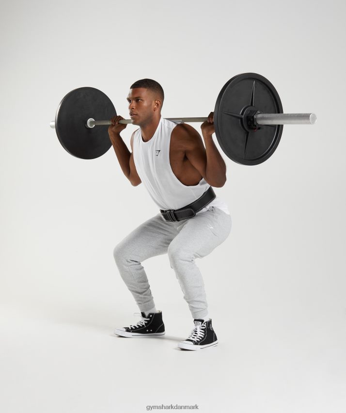 Mænd Gymshark reagere drop arm tank N4ZDDN883 hvid
