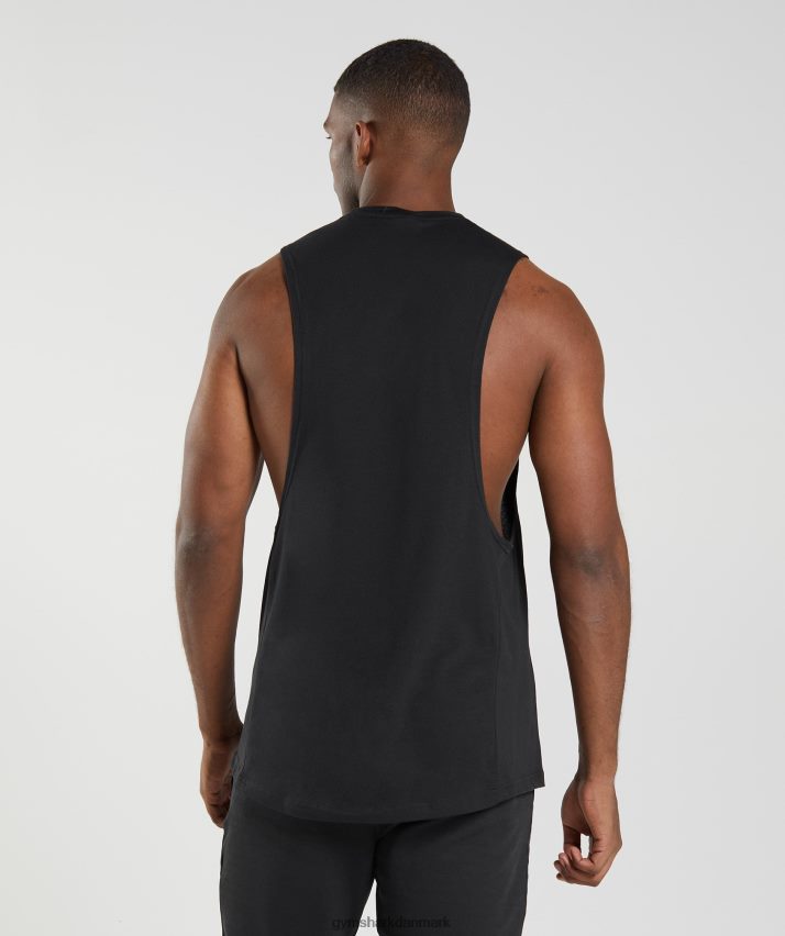 Mænd Gymshark reagere drop arm tank N4ZDDN885 sort