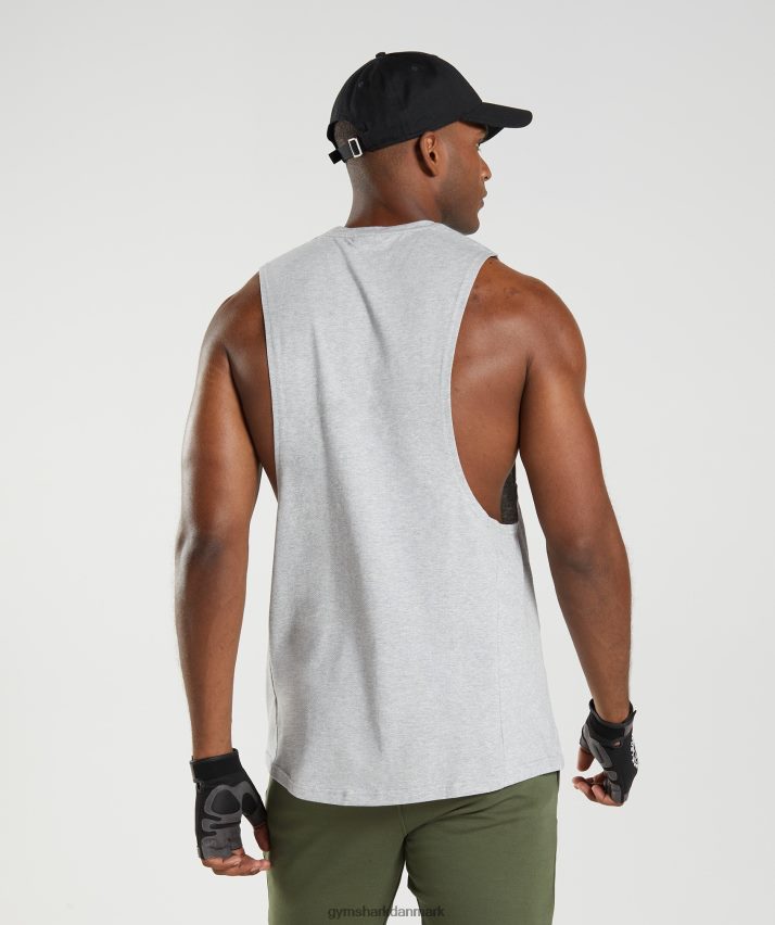 Mænd Gymshark reagere drop arm tank N4ZDDN888 lysegrå kernemergel