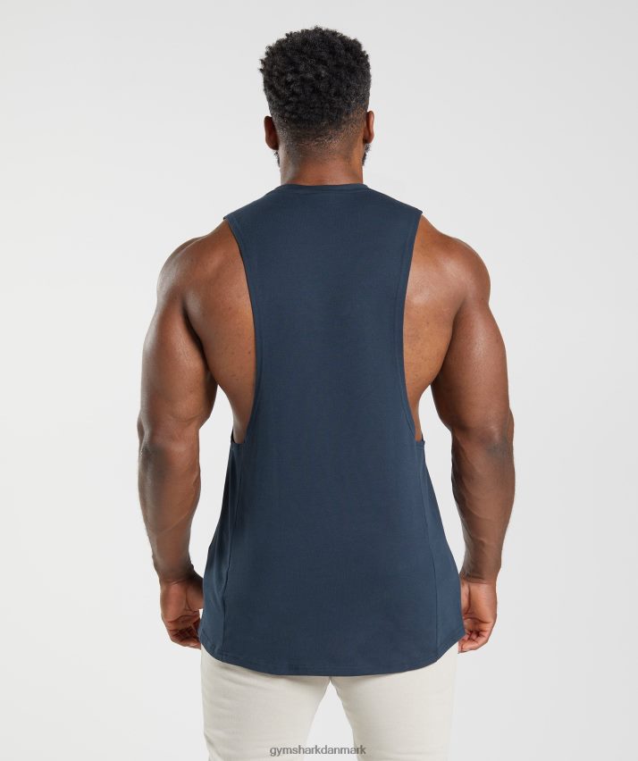 Mænd Gymshark reagere drop arm tank N4ZDDN889 flåde
